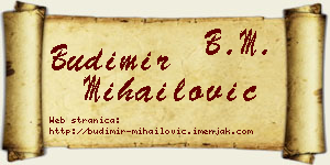 Budimir Mihailović vizit kartica
